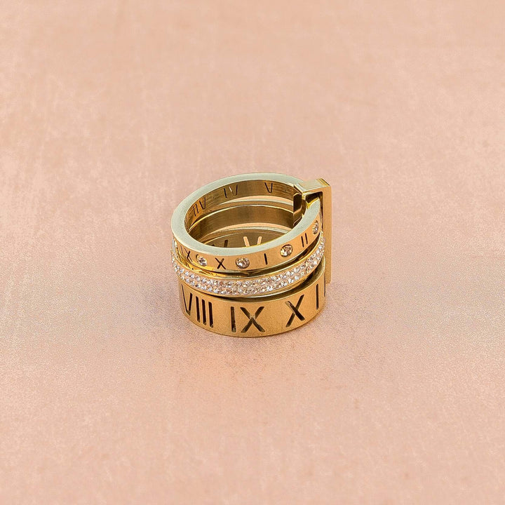 Triple Stack Ring - Gold - Harmia